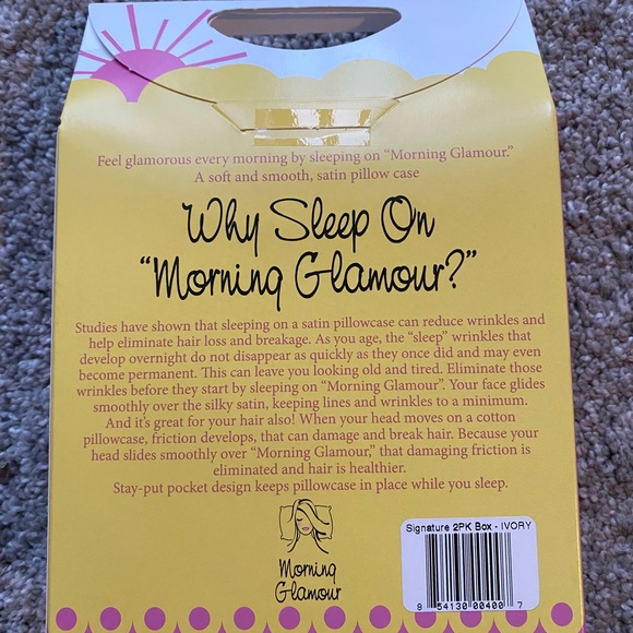 Satin ivory pillow cases - Picture 2 of 2